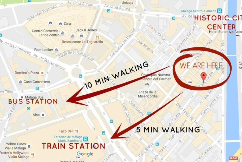 Tgh/ Malaga Centro Con Parking 아파트 외부 사진